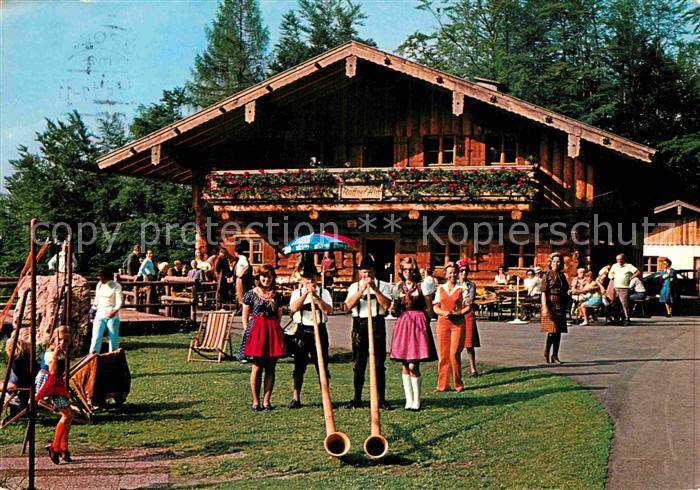 Ruhpolding Bayern Raffner Alm Alphornblaeser
