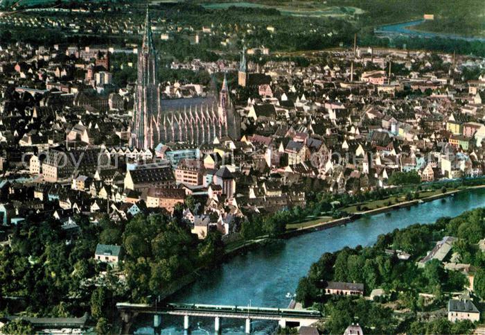 Ulm Donau Luftaufnahme Muenster