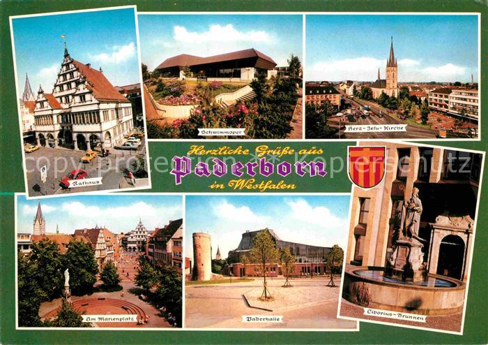 Paderborn Marienplatz Paderhalle Rathaus Kirche