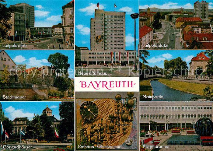 Bayreuth Main Luitpoldplatz Stadtmauer Kugelbrunnen