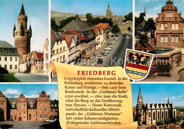 Friedberg Hessen Stadttor Kirche Brunnen Hauptstrasse