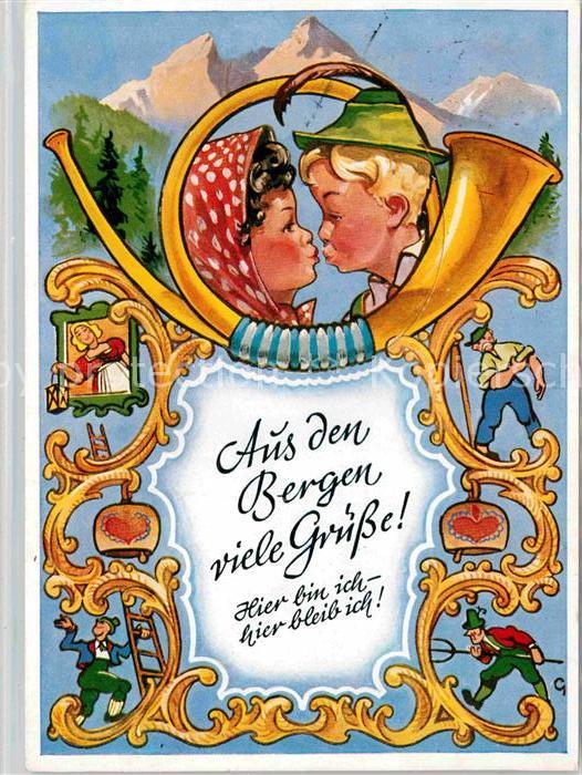 BERCHTESGADEN Bayern Kuessendes Paerchen alpenlaendische Motive