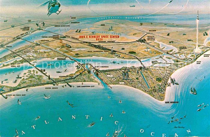 Cape Kennedy Artist Concept of Nasas John F. Kennedy Space Center