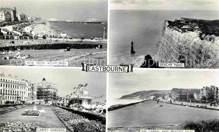 Eastbourne Sussex from Wishtower Beachy-Head Carpet-Gardens
