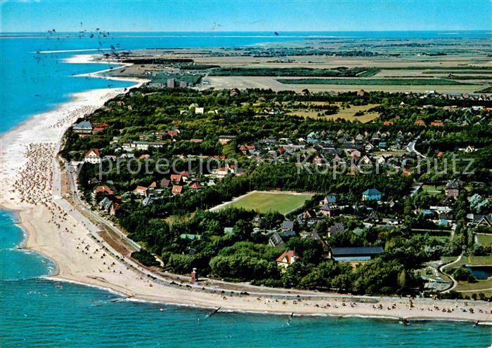 Wyk Foehr Fliegeraufnahme mit Strand