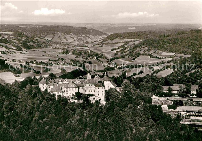 Langenburg Wuerttemberg Fliegeraufnahme Schloss mit SchlossCafe