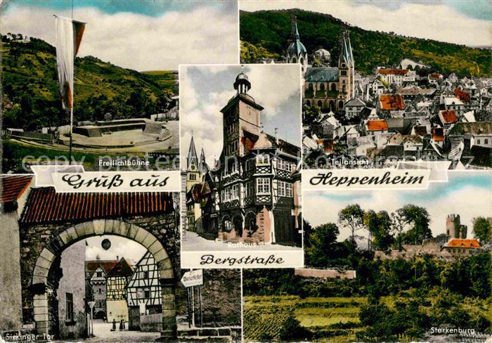 Heppenheim Bergstrasse Freilichtbuehne Starkenburg Rathaus Sickinger Tor