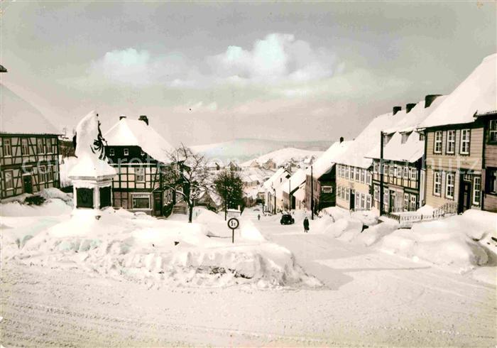 St Andreasberg Harz Bergstadt im Winter Breite-Strasse