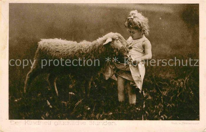 Kinder Child Enfants Schaf Deutscher Verein fuer Kinder-Asyle
