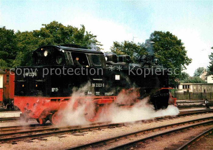 Lokomotive Dampflokomotive 992323-6 Bahnhof Kuehlungsborn