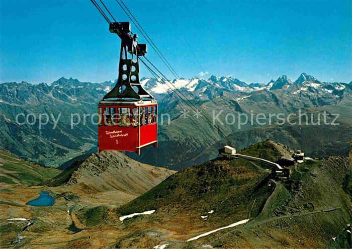 Seilbahn Weissfluhgipfel Parsenn Silvrettagruppe Piz Linard