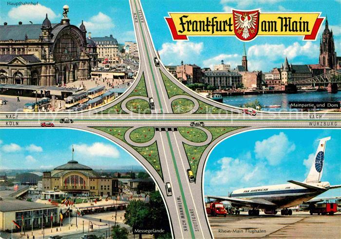 Autobahn Frankfurter Kreuz Frankfurt am Main Hauptbahnhof Dom