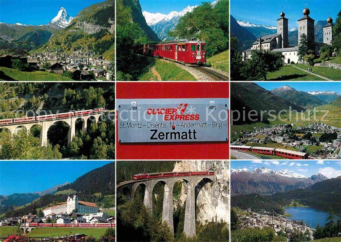 Eisenbahn Glacieir-Express Zermatt Klopfenstein Adelboden Geiger