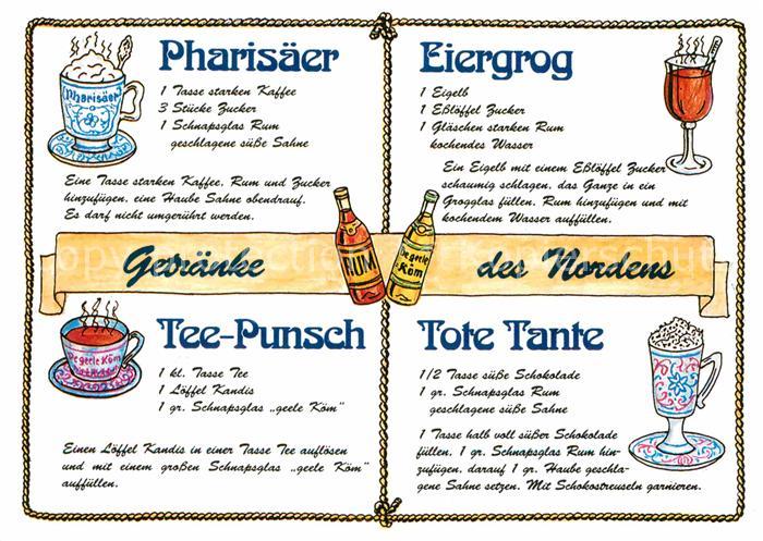 Getraenke Pharisaeer Eiergrog Tee-Punsch Tote Tante