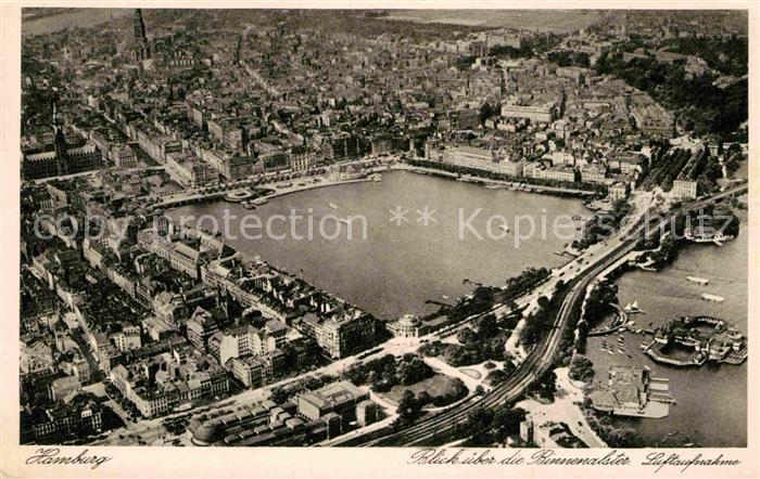 HAMBURG  CITY Binnenalster Fliegeraufnahme