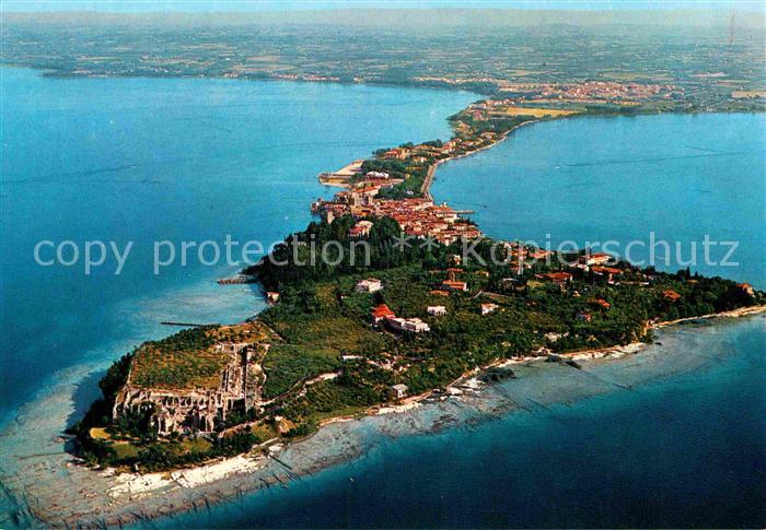 Sirmione Lago di Garda Fliegeraufnahme