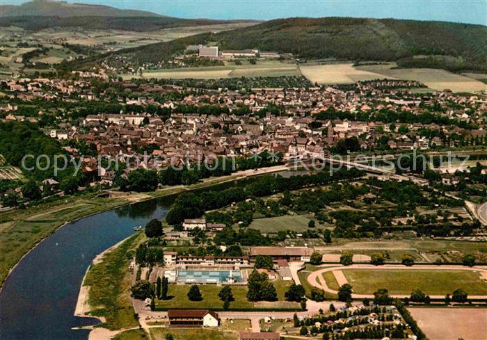 Hoexter Weser Fliegeraufnahme