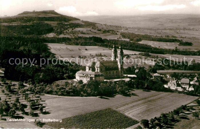 Vierzehnheiligen Fliegeraufnahme mit Staffelberg