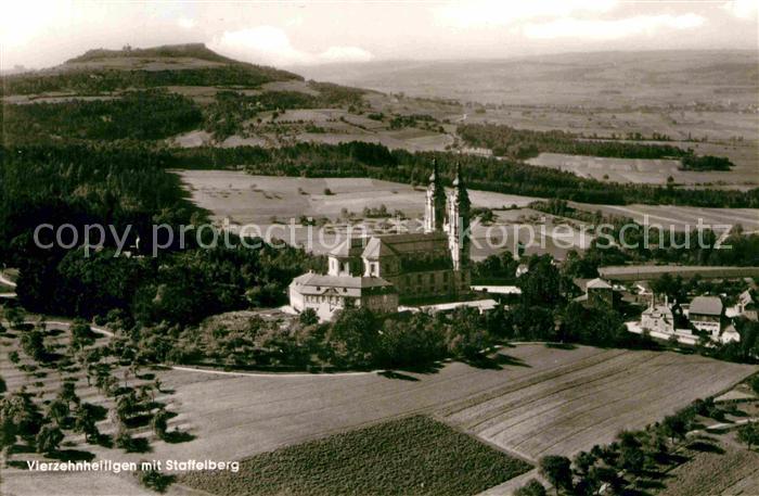 Vierzehnheiligen Fliegeraufnahme mit Staffelberg
