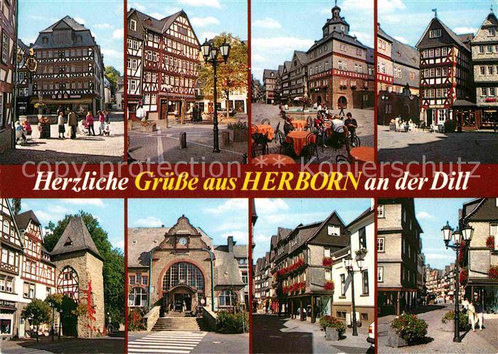 Herborn Hessen Ortspartie Fachwerk