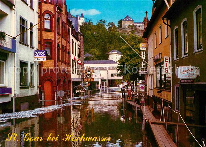 St Goar Innenstadt bei Hochwasser