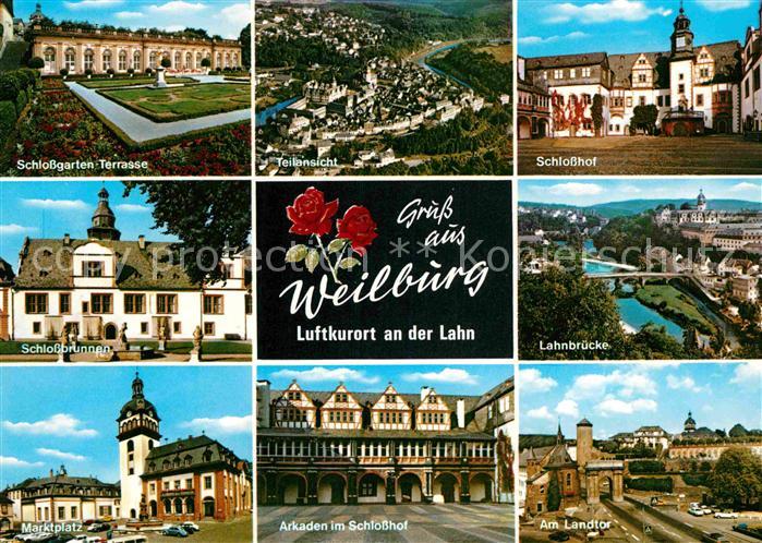 Weilburg Schlosshof Schlossgarten Lahnbruecke Landtor Arkaden