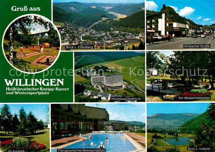 Willingen Sauerland Korbacher Strasse Ettelsberg Kurpark Viadukt Hochsauerlandkl