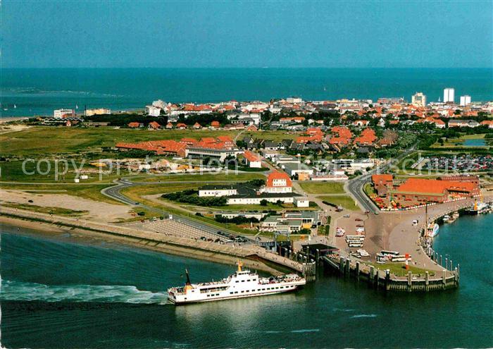 Norderney Nordseebad Fliegeraufnahme Anlegebruecke Faehre