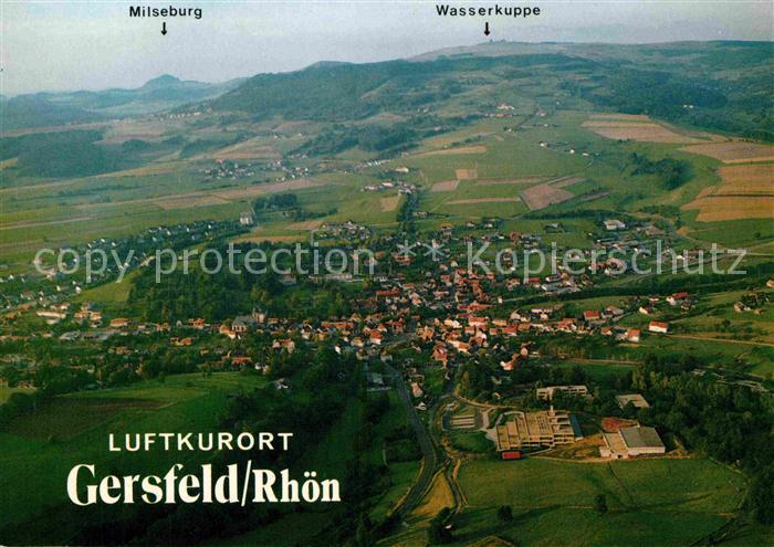 Gersfeld Rhoen Fliegeraufnahme Milseburg Wasserkuppe