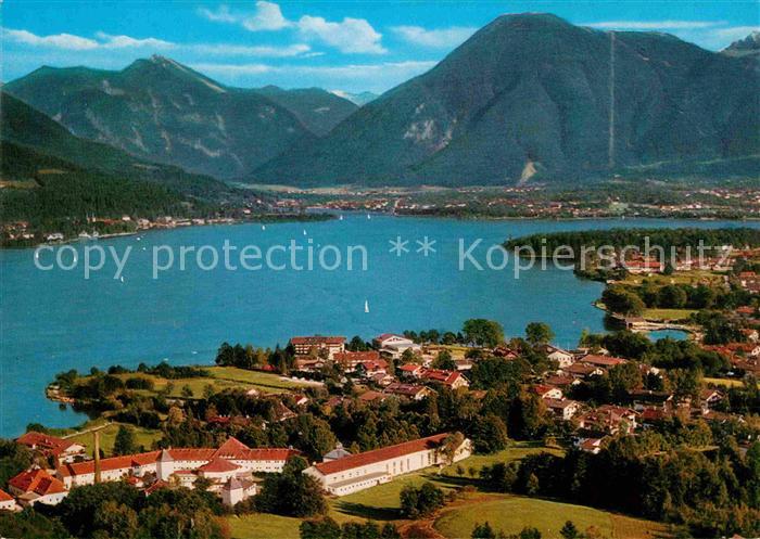 Bad Wiessee Fliegeraufnahme Tegernsee mit Wallberg und Bodenschneid