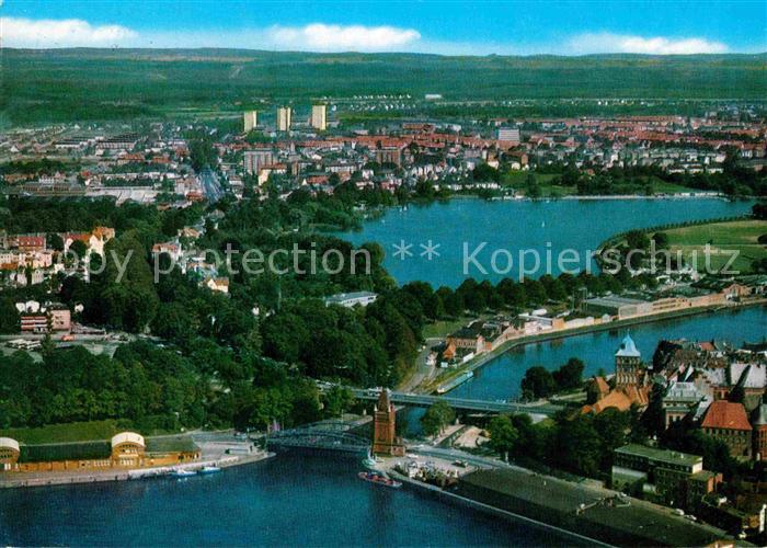 LueBECK  CITY Fliegeraufnahme Brueckenpartie