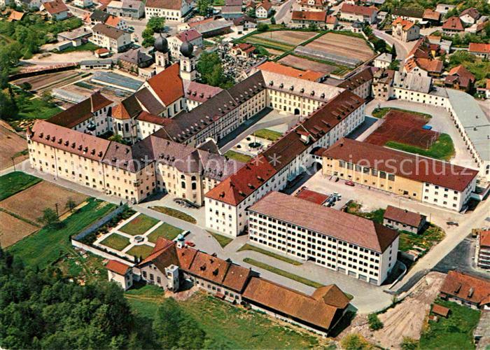 Metten Donau Fliegeraufnahme Benediktinerabtei mit Schuelerheim