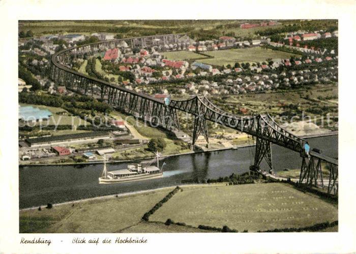 Rendsburg Schleswig-Holstein Fliegeraufnahme mit Hochbruecke