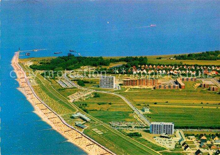 Cuxhaven Doese Nordseebad Fliegeraufnahme Strand von Westen