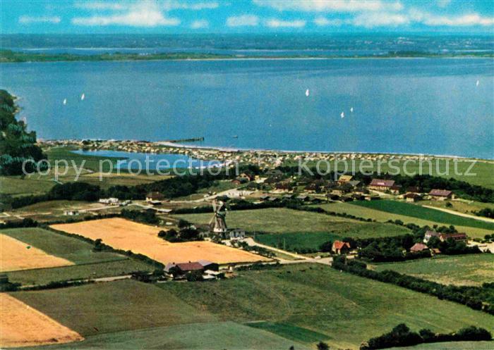 Westerholz Langballig Fliegeraufnahme mit Winmuehle