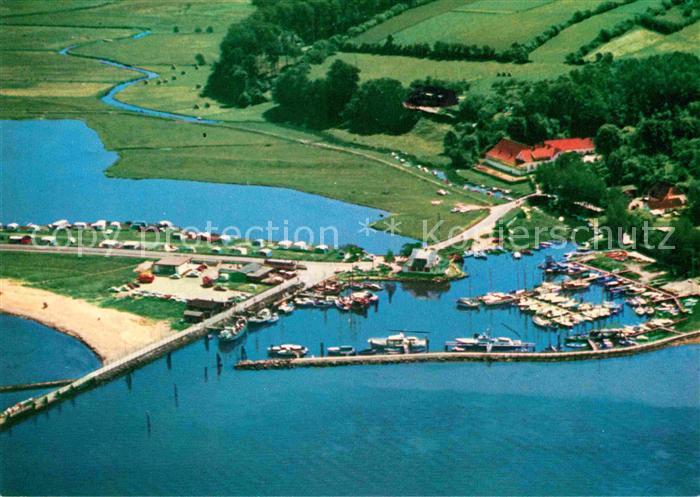 Westerholz Langballig Fliegeraufnahme mit Hafen und Camping