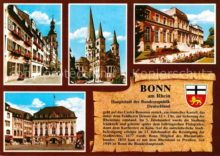 Bonn Rhein Geburtshaus von Beethoven Muenster Poppelsdorfer Schloss