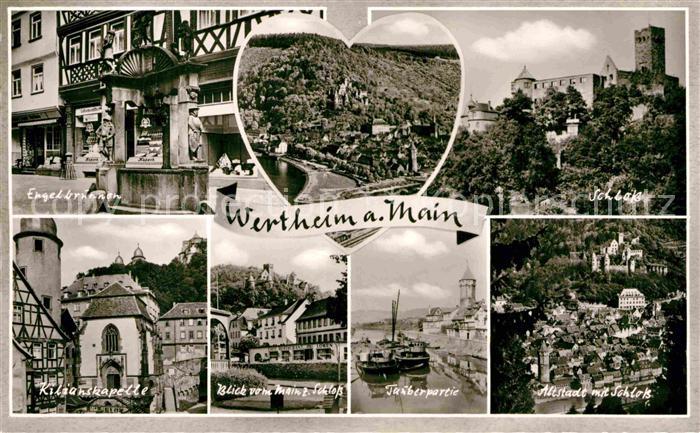 Wertheim Main Engelbrunnen Kilianskapelle Tauberpartie Schloss Altstadt