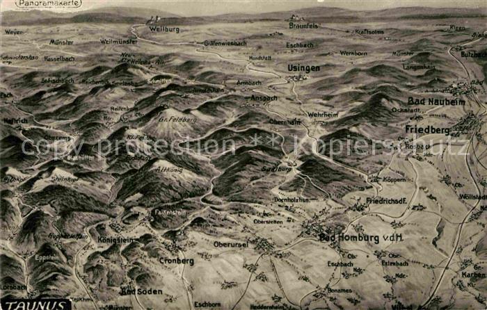 Taunus Region Landkarte