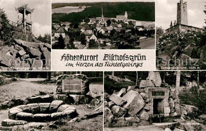 Bischofsgruen Ochsenkopfturm Schneebergwarte Egerquelle Mainquelle