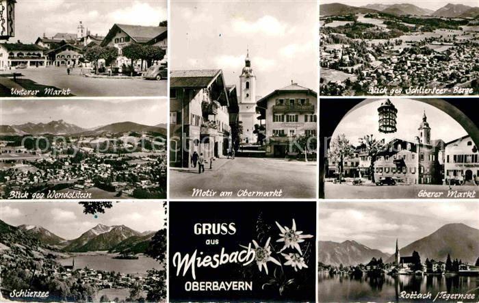 Miesbach Unterer Markt Blick Wendelstein Schliersee Rottach Oberer Markt