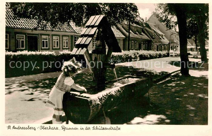 St Andreasberg Harz Brunnen in der Schuetzenstrasse