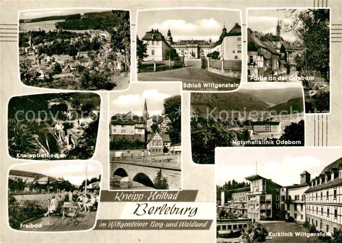Bad Berleburg Odeborn Panorama Kneippbecken Freibad Kurklinik Wittgenstein
