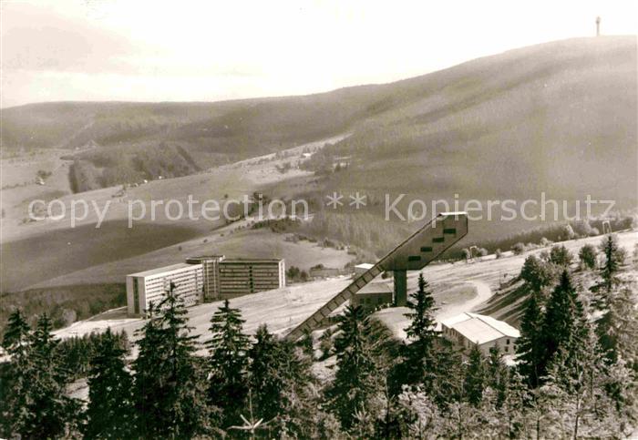 Oberwiesenthal Erzgebirge Blick zur Sprungschanze