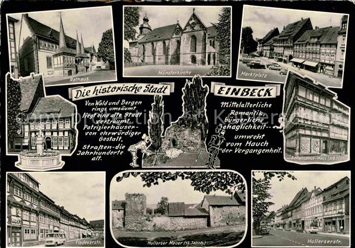 Einbeck Niedersachsen Rathaus Tidexerstrasse Hullerser Mauer Marktplatz Muenster