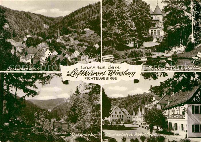 Wirsberg Kulmbach Bayern Gesamtansicht Frankenwaldsanatorium Marktplatz