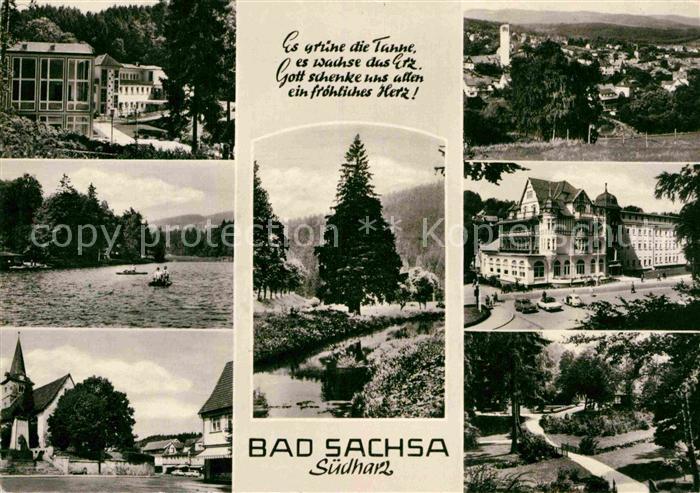 Bad Sachsa Harz Kurpark Kirche Panorama Kurhaus