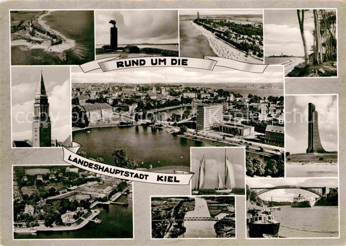 KIEL  CITY Marine-Ehrendenkmal Fliegeraufnahme