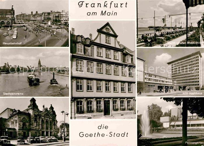 Frankfurt Main AEG Hochhaus Hauptbahnhof Goethehaus
