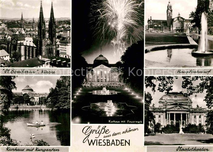 Wiesbaden Hauptbahnhof Staatstheater Kurhaus